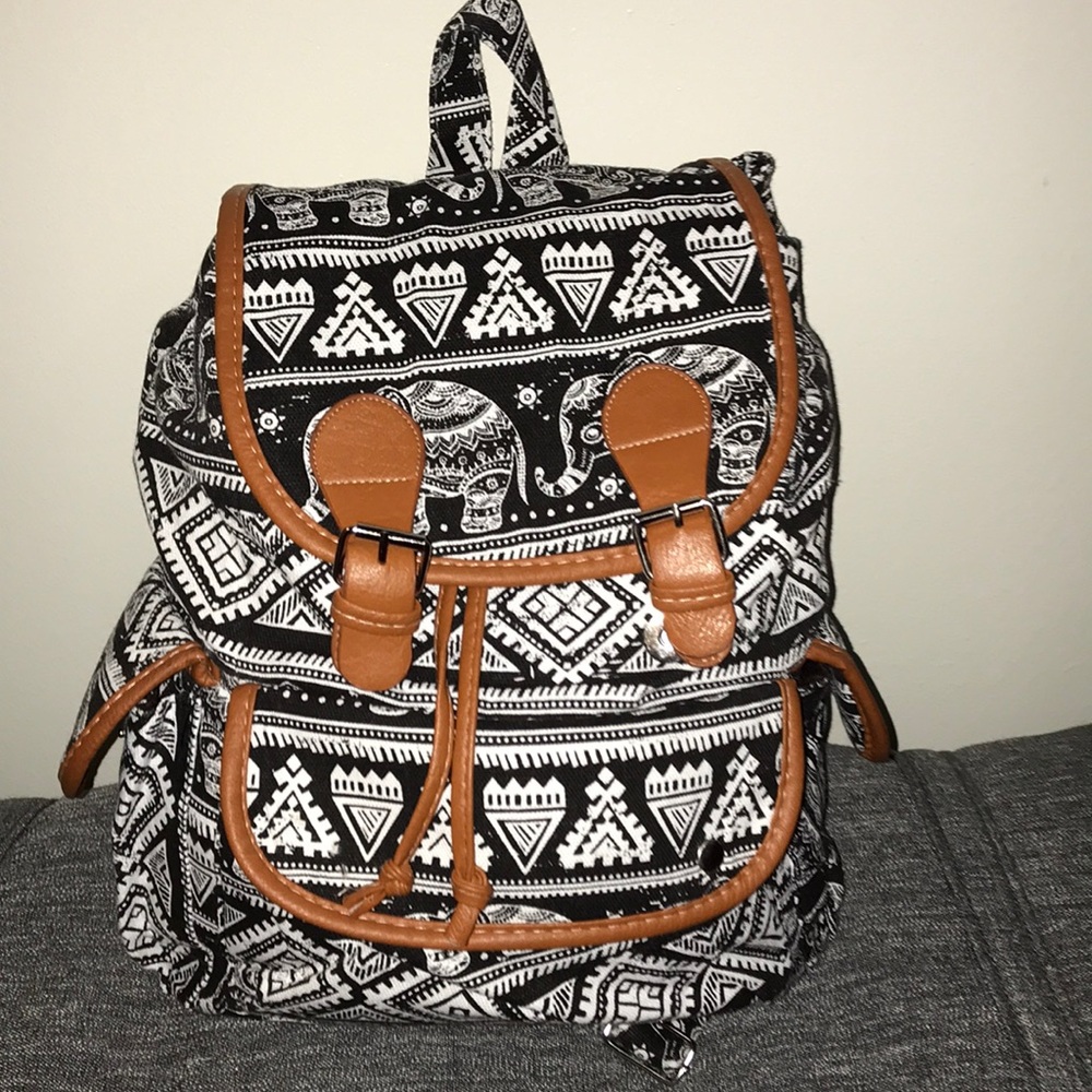 Elephant print backpack